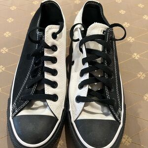 Converse Black and White Low-Top Canvas Sneakers